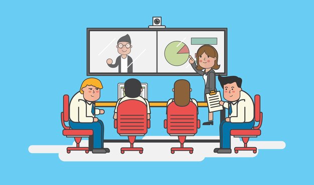 Vector illustration of business people avatar