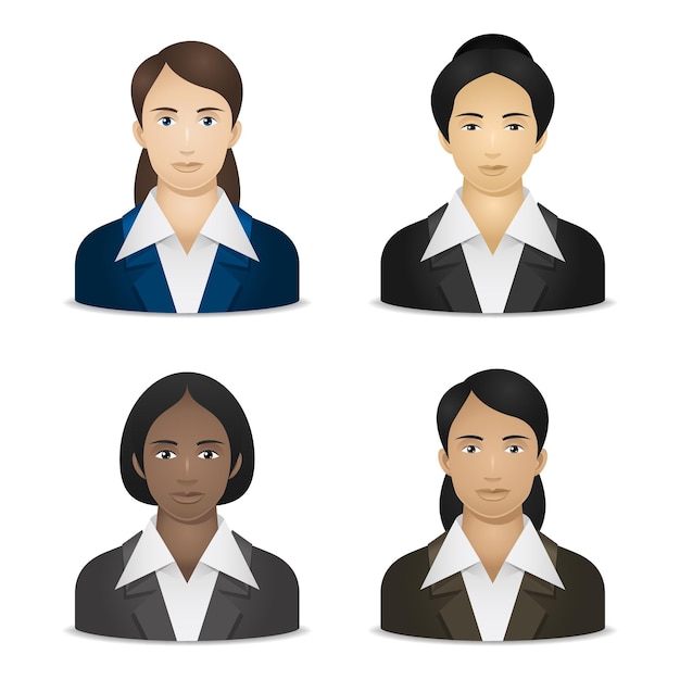 Illustration, business women various nationalities, format EPS 10