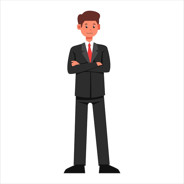 슈트 를 입은 사업가 의 일러스트레이션
