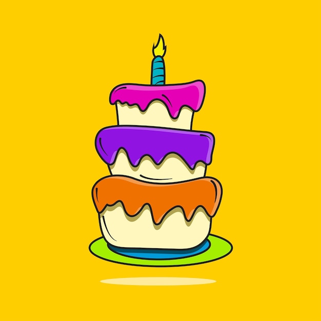 Vector illustration of cake - cake vector - cake drawing