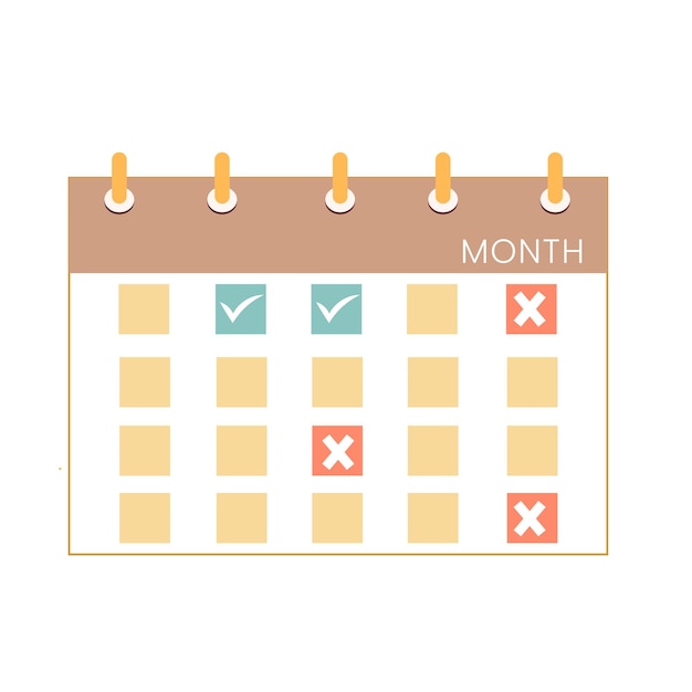 Vector illustration of calendar icon