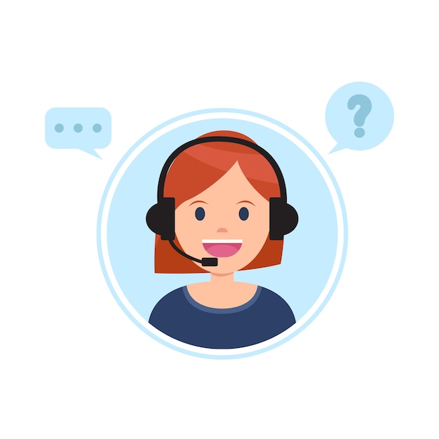 Vector illustration of call center