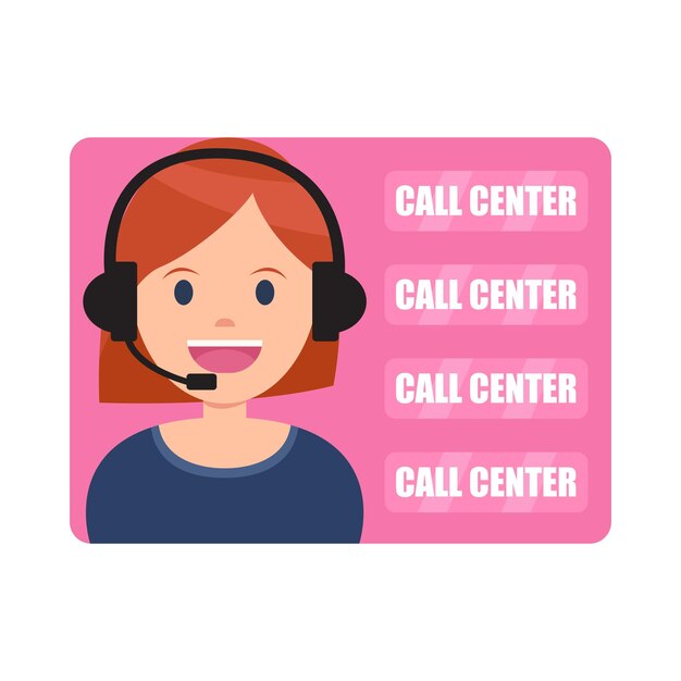 Illustration of call center