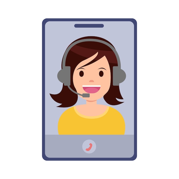 Illustration of call center