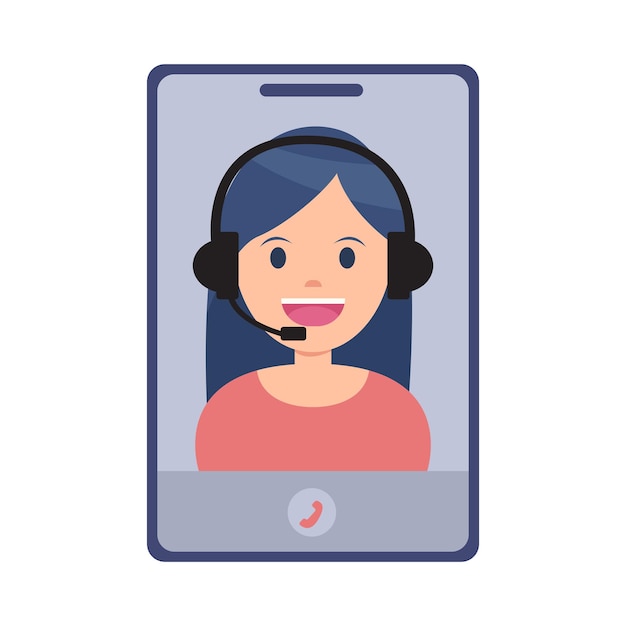 Vector illustration of call center