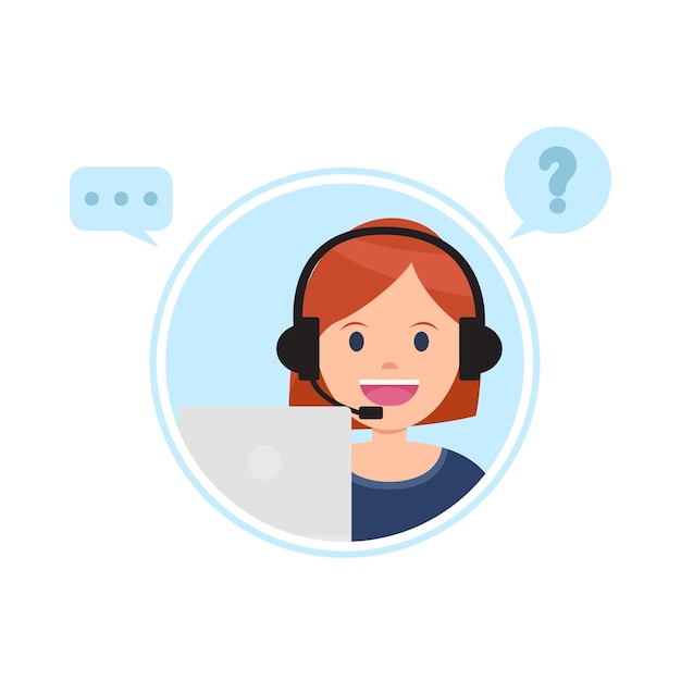 Vector illustration of call center