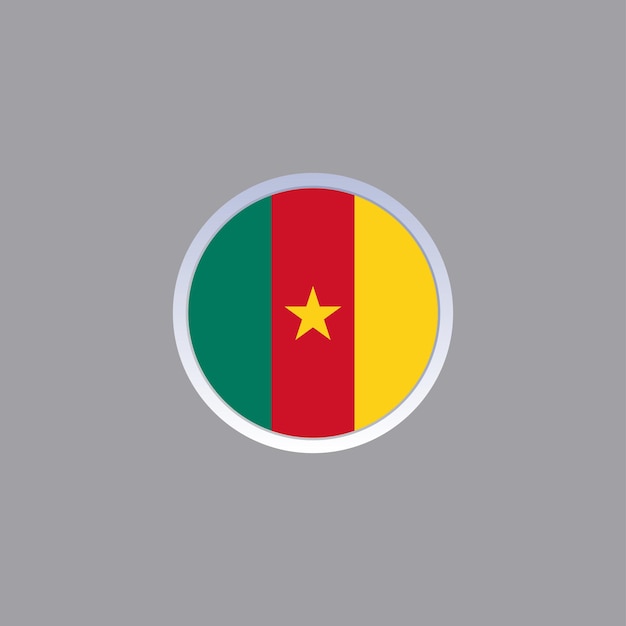 Vector illustration of cameroon flag template