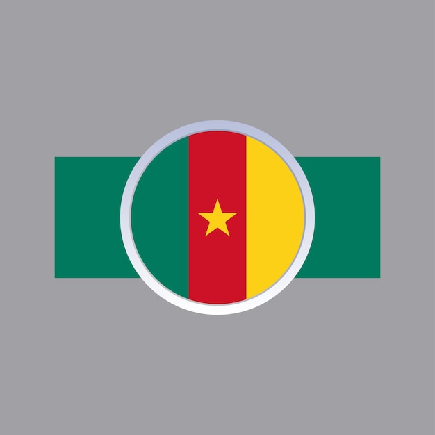 Иллюстрация шаблона флага Камеруна