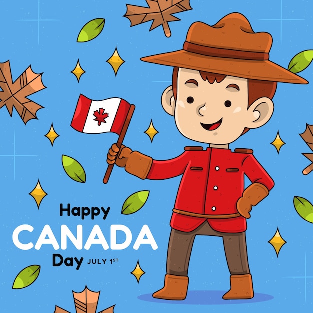 Vector illustration for canada day celebration