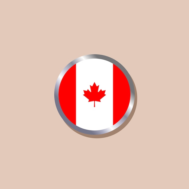Illustration of Canada flag Template