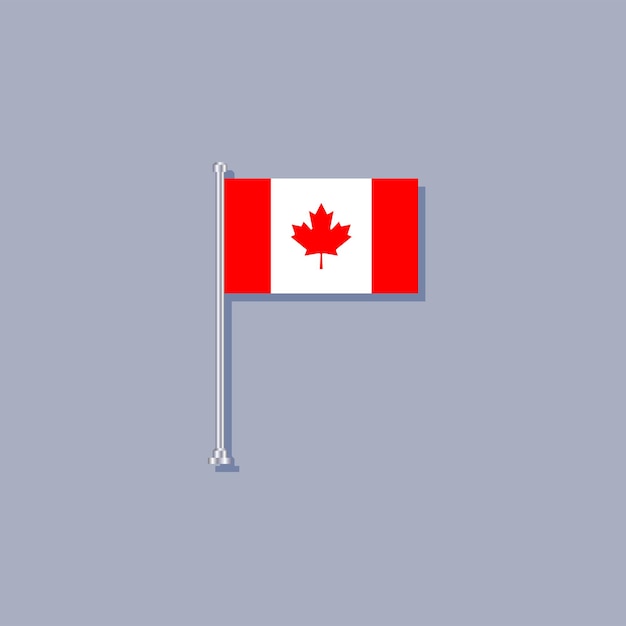 Illustration of Canada flag Template