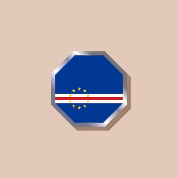 Illustration of cape verde flag template