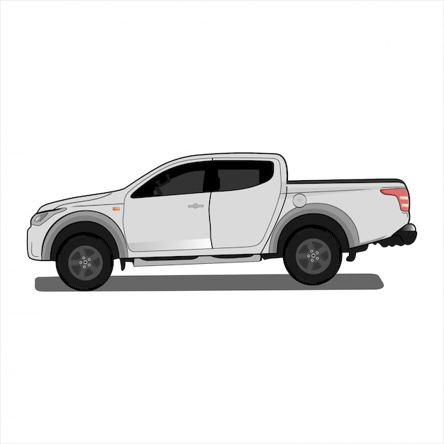 Auto illustrazione, cabina doppia 4x4