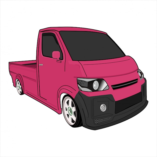 Vector illustration car pick up