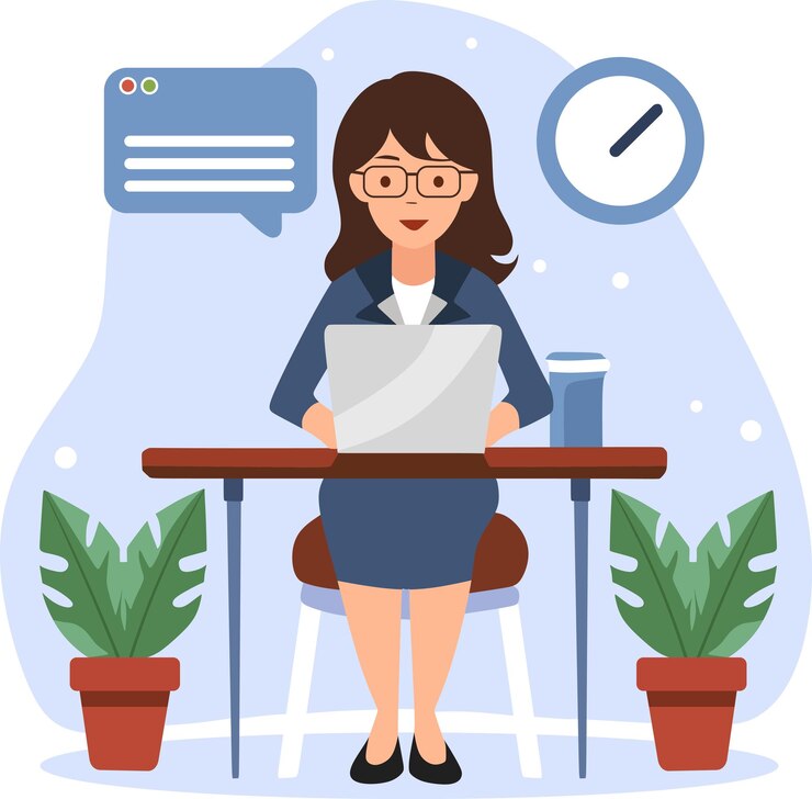 illustration of a career woman