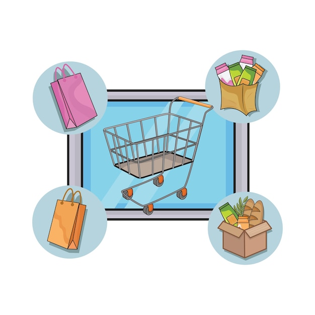 Vector illustration of cart