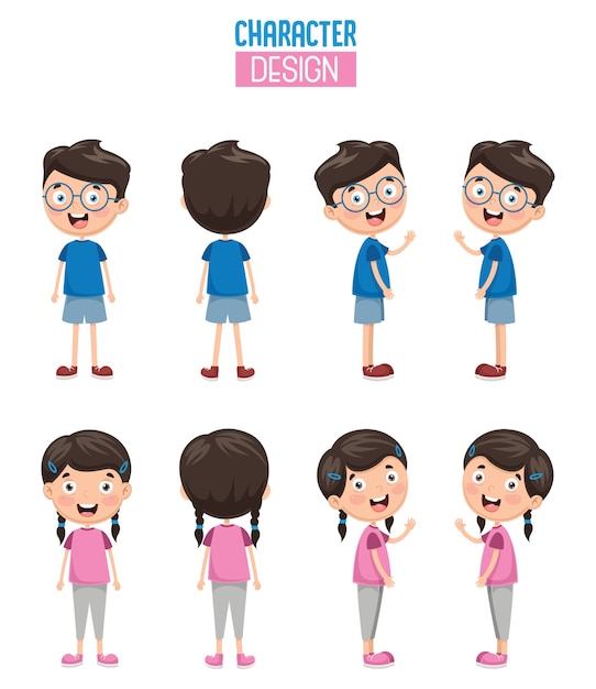 Illustration of cartoon character design