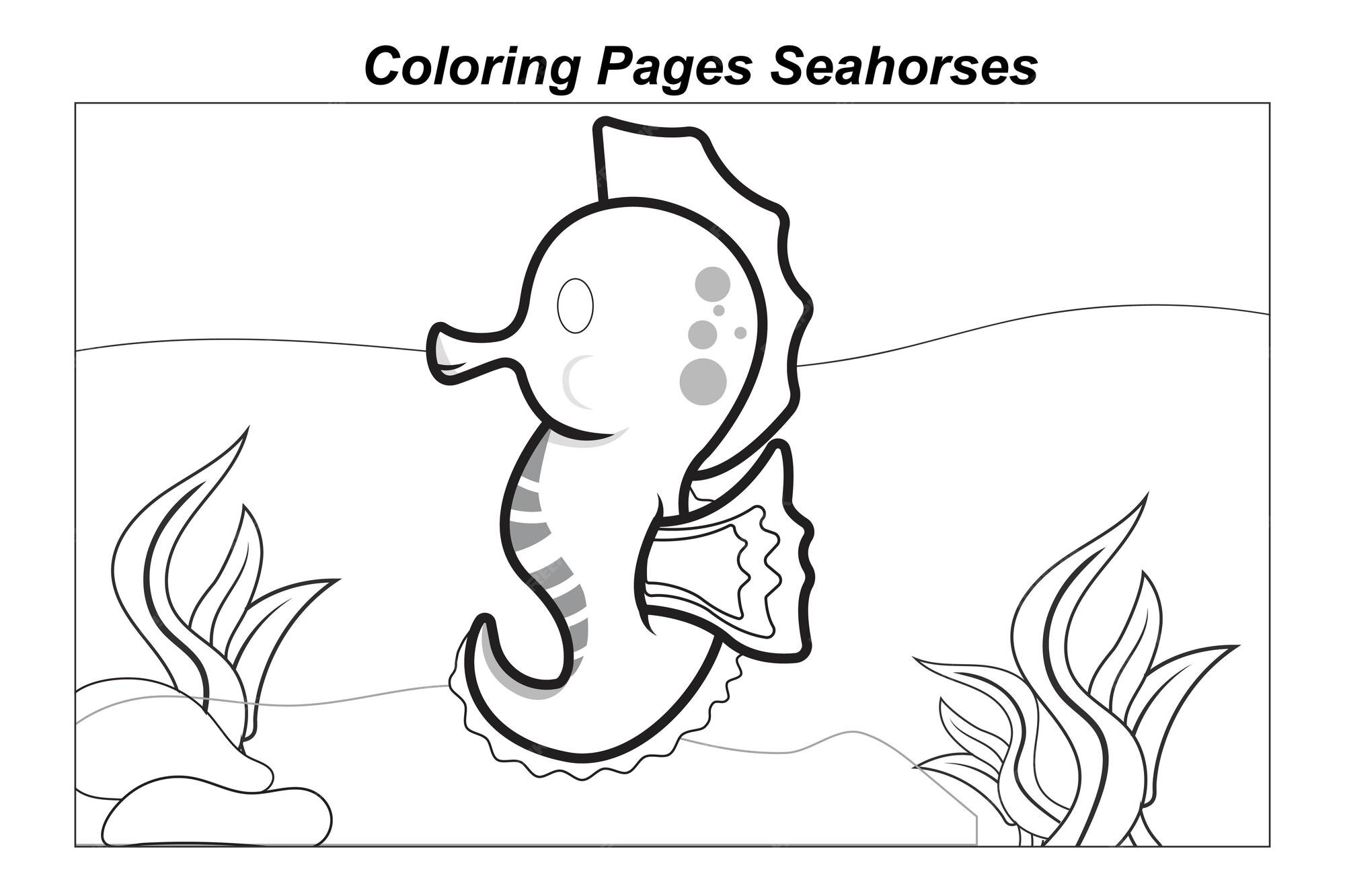 Cute Baby Sea Animal Coloring Pages