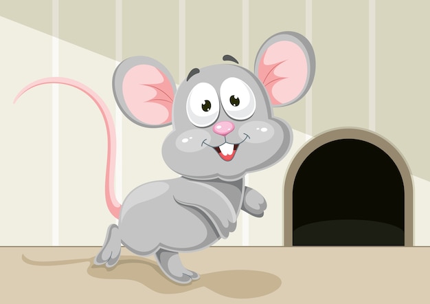 Vector illustration of cartoon mouse