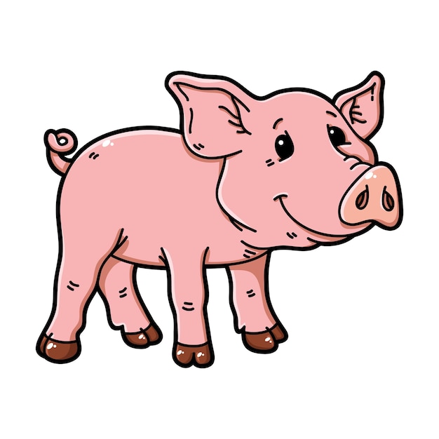 漫画の子豚のイラスト