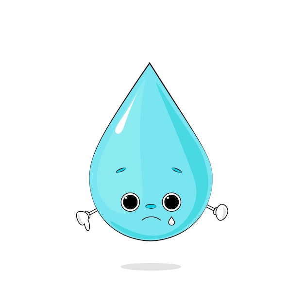 Illustration of cartoon water dropx9