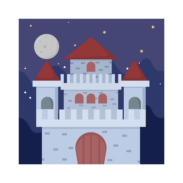 Vector illustration of castle