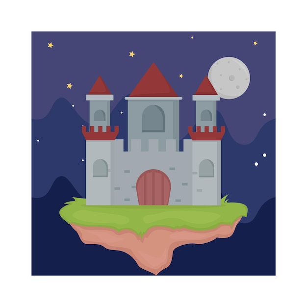 Vector illustration of castle