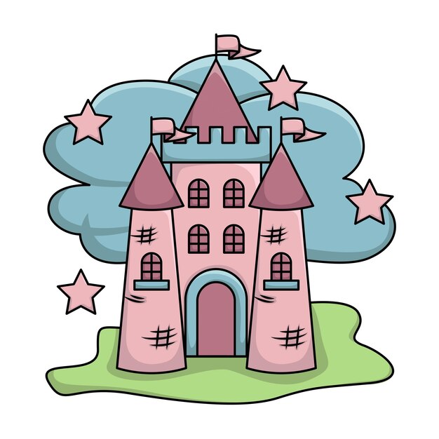 Vector illustration of castle