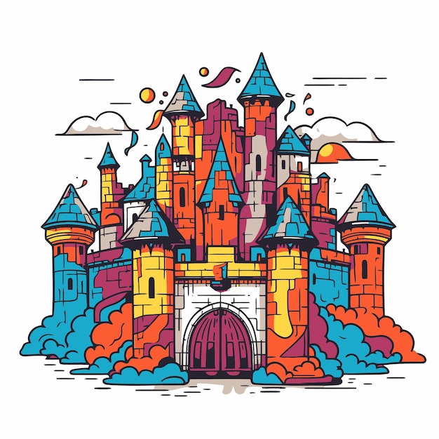 Vector illustration of a castle