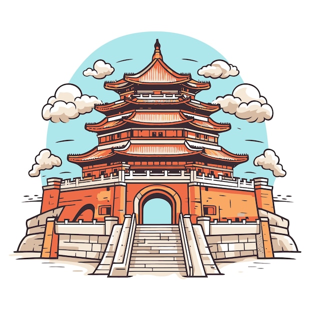 Vector illustration of a castle