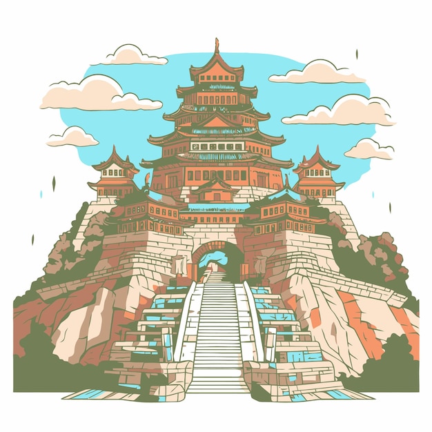 Vector illustration of a castle