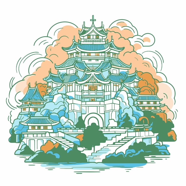 Vector illustration of a castle