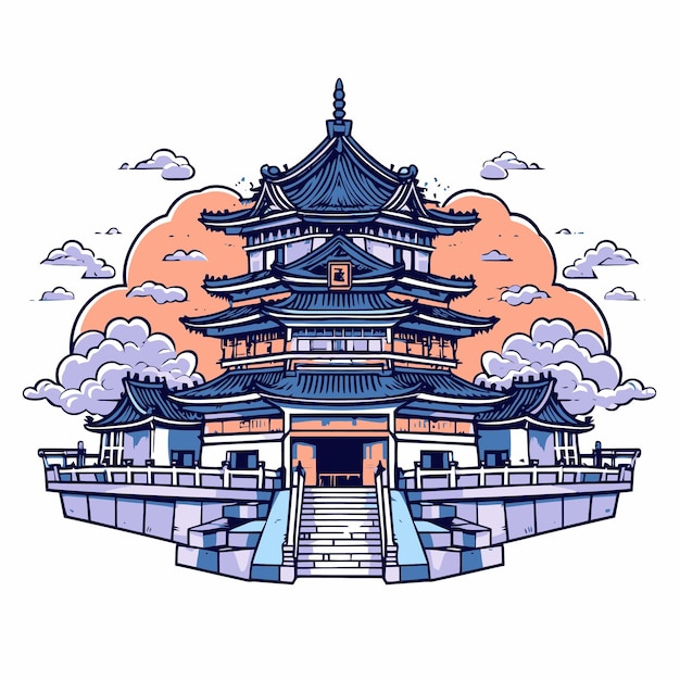 Vector illustration of a castle