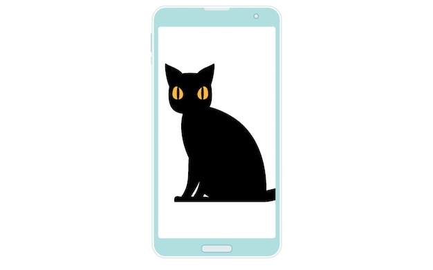 Illustration of a cat in an online meeting