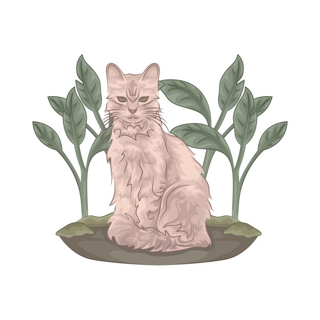 Vettore illustrazione di gatto