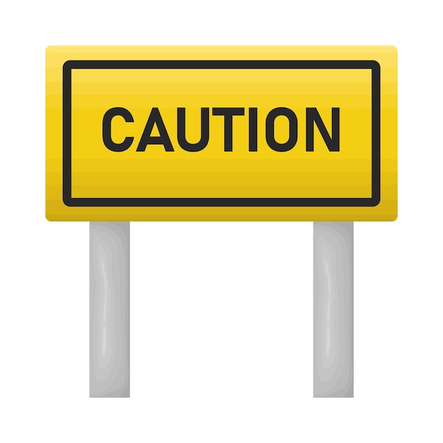 Vector illustration of caution