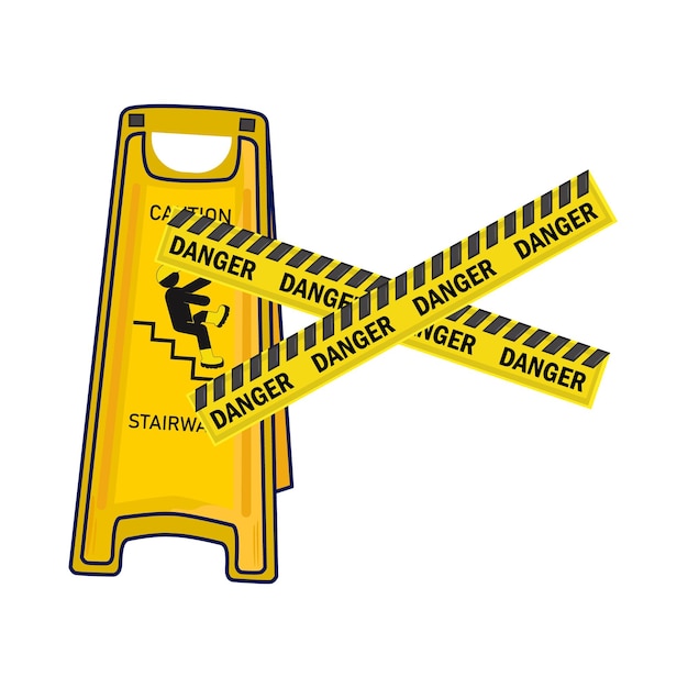 Vector illustration of caution