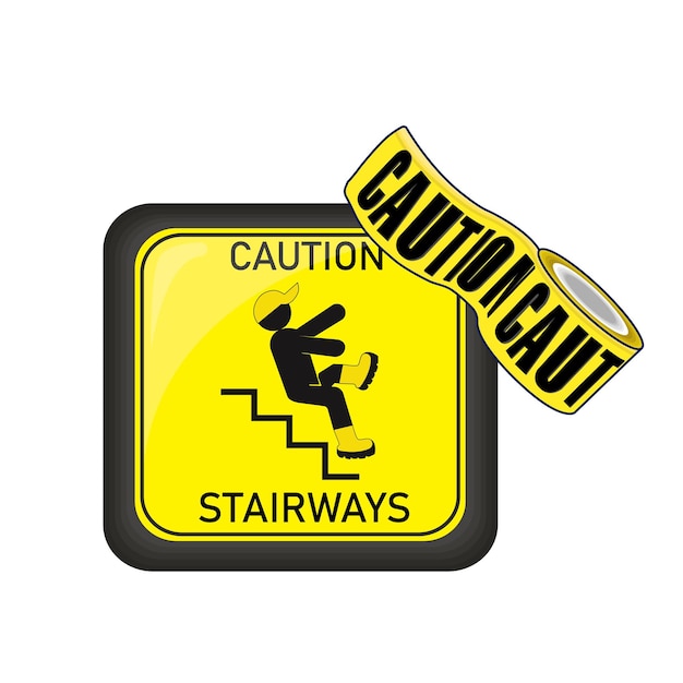 Vector illustration of caution