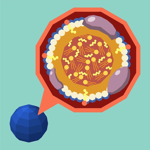 Vector an illustration of a cell with a bubble that says'cell'on it