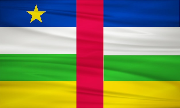 Vector illustration of central african republic flag editable vector of central african republic