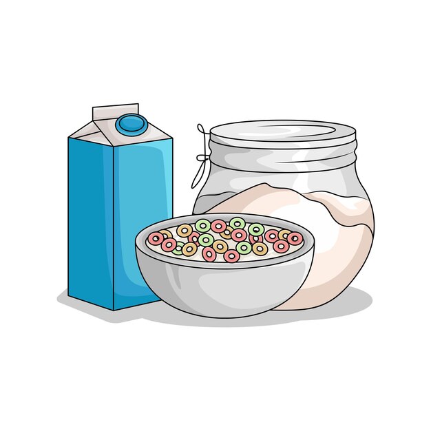 Vettore illustrazione di cereali