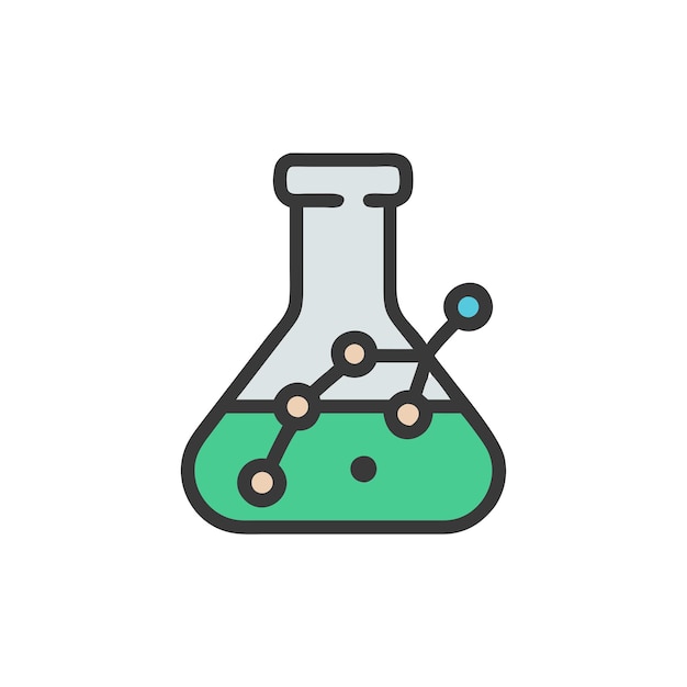物理科学の化学コンポーネントのイラスト