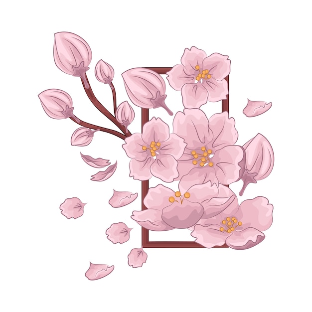 Illustration of cherry blossom