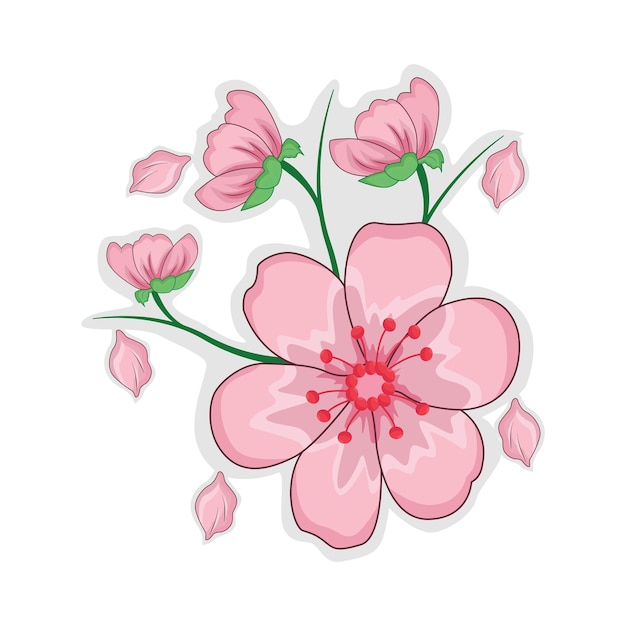 桜の花のイラスト