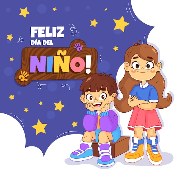 Illustration for children's day in spanish