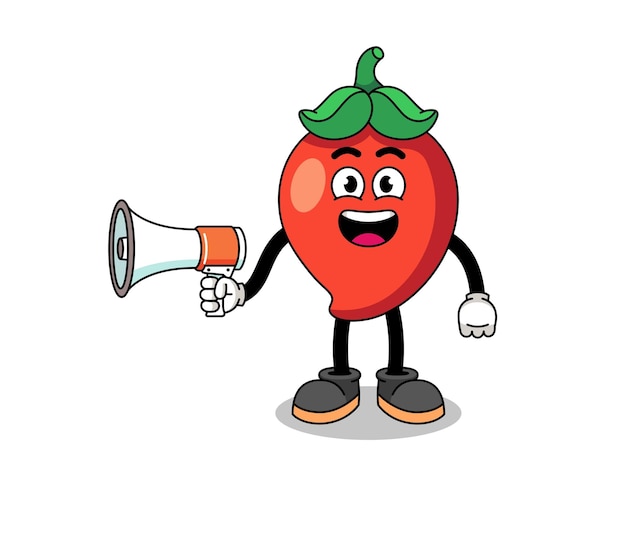 Illustration of chili pepper boxer