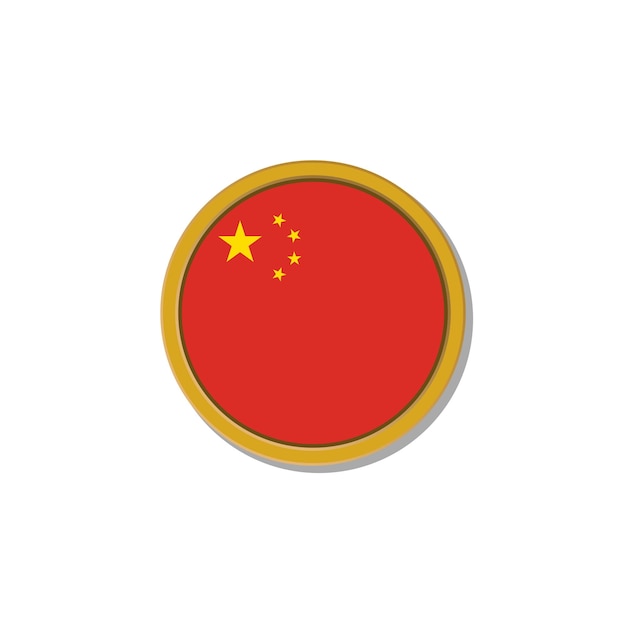 Vector illustration of china flag template