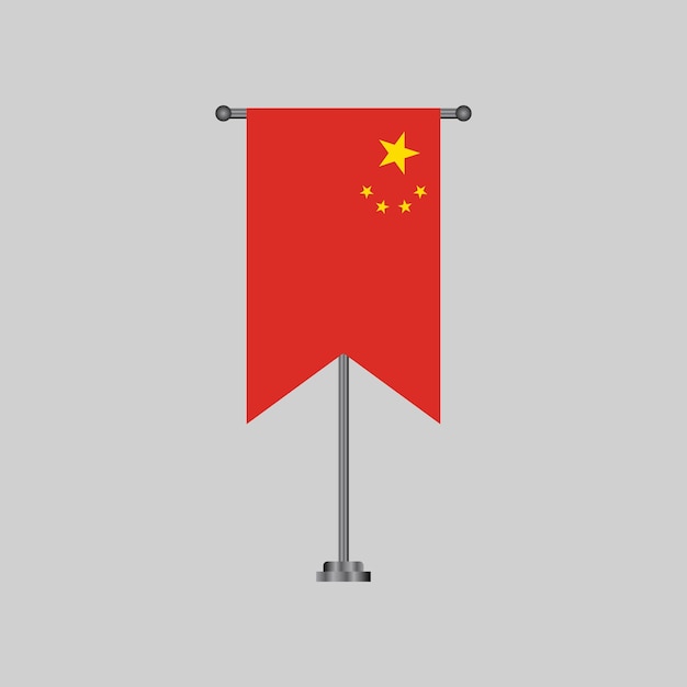 Illustration of China flag Template