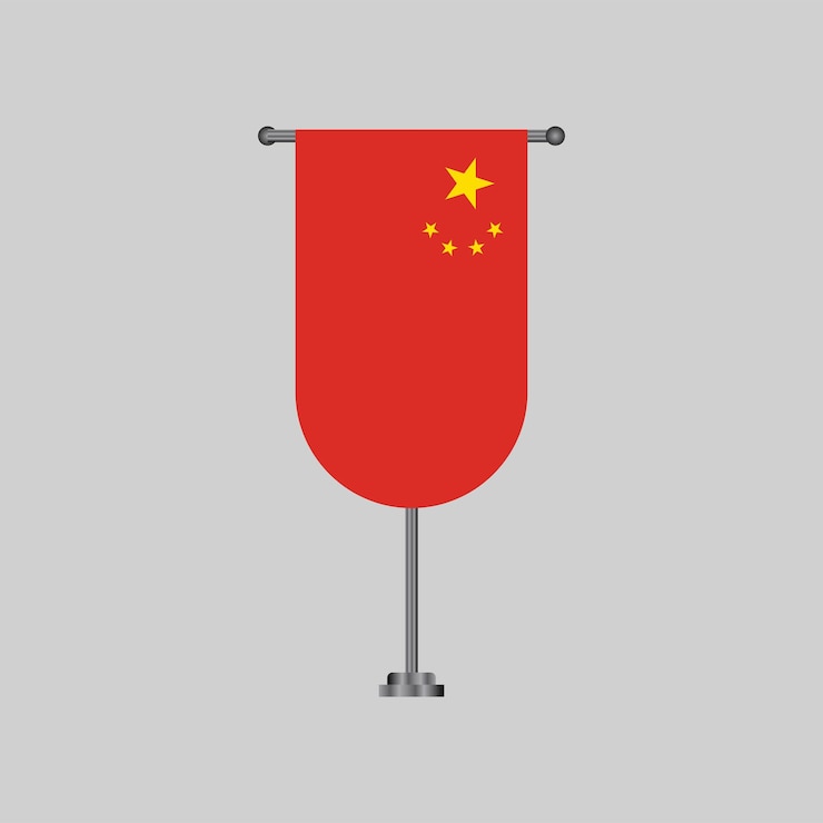 Vector illustration of china flag template