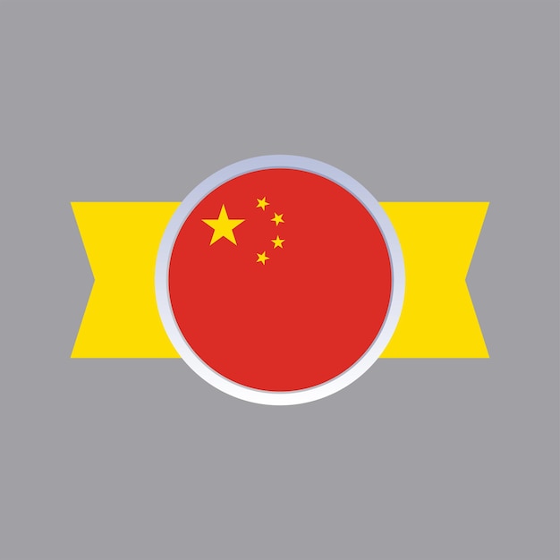 Vector illustration of china flag template